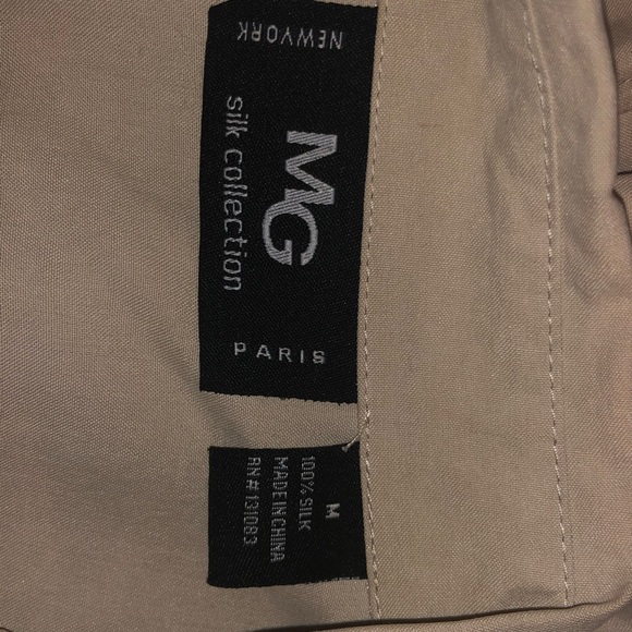 MG Silk Collection Dress Size M, Tan - Picture 5 of 6